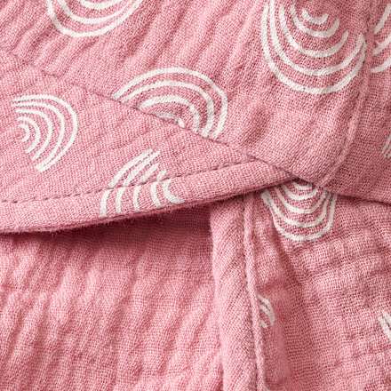 Schirmmütze aus Musselin mit Regenbogen-Muster, rosa, Gr. 52/53 ALANA