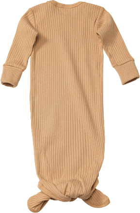 Baby Knotenkleid, Gr. 62/68, aus Bio-Baumwolle, beige ALANA