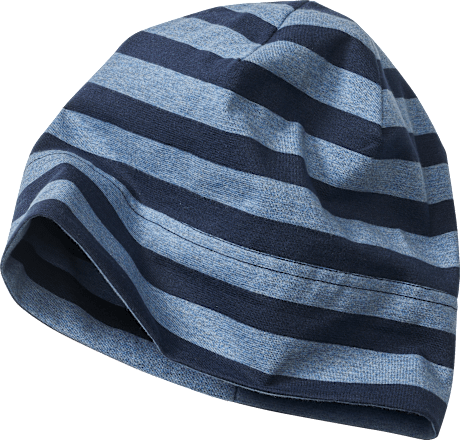 Mütze mit Ringeln, blau, Gr. 54/55 ALANA