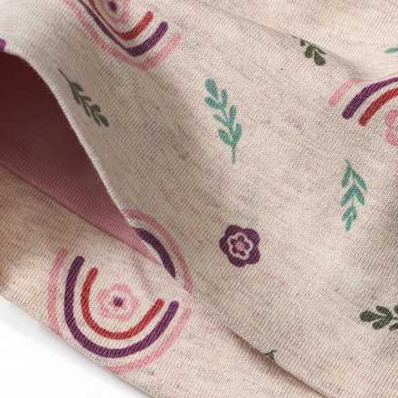 Mütze mit Regenbogen-Muster, beige, Gr. 46/47 ALANA