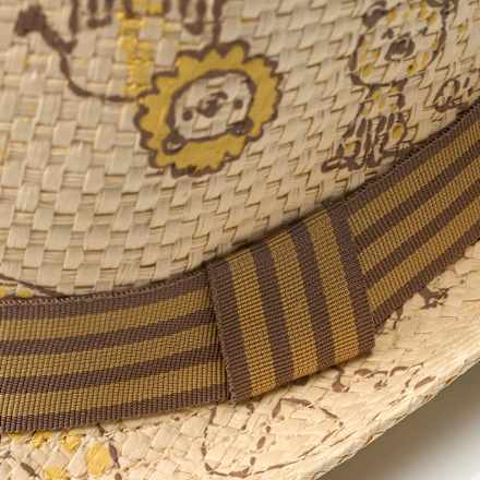 Strohut mit Safari-Muster, beige, Gr.50/51 PUSBLU