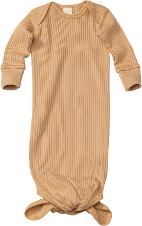 Baby Knotenkleid, Gr. 62/68, aus Bio-Baumwolle, beige ALANA