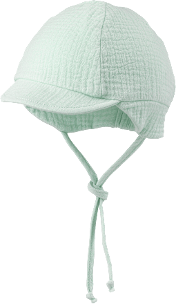 Schildmütze aus Musselin, grün, Gr. 44/45 ALANA