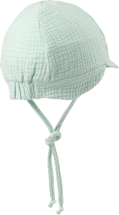 Schildmütze aus Musselin, grün, Gr. 44/45 ALANA