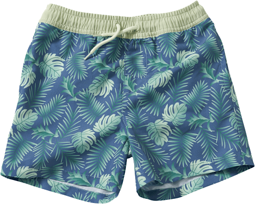 Badehose mit Pflanzen-Muster, blau, Gr. 98/104 PUSBLU