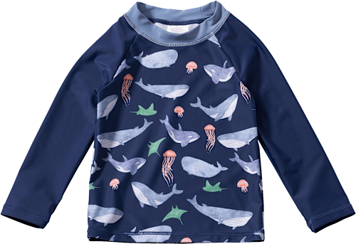 UV Shirt mit Wal-Muster, blau, Gr. 110/116 PUSBLU