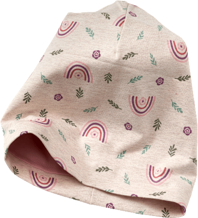 Mütze mit Regenbogen-Muster, beige, Gr. 46/47 ALANA