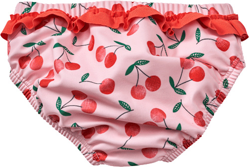 Schwimmwindel mit Kirsch-Muster, rosa, Gr. 74/80 PUSBLU