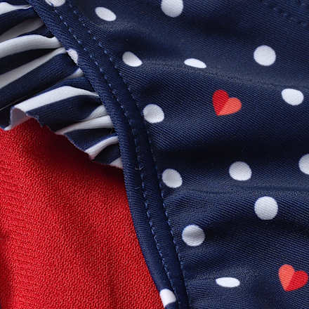 Badehose mit Punkte-Muster, blau, Gr. 74/80 PUSBLU