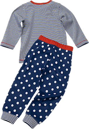 Kinder Schlafanzug, Gr. 122/128, aus Bio-Baumwolle, blau ALANA