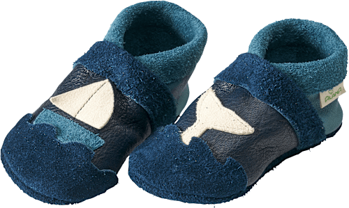 Lederschuhe mit Schiff- & Flossen-Motiv, blau, Gr. 20/21 ALANA