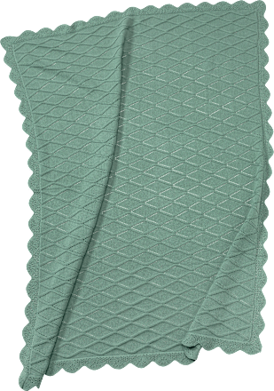 Decke aus Strick, grün, ca. 80 x 100 cm ALANA