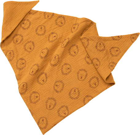 Schal aus Musselin mit Löwen-Muster, orange, ca. 95 x 47 cm ALANA