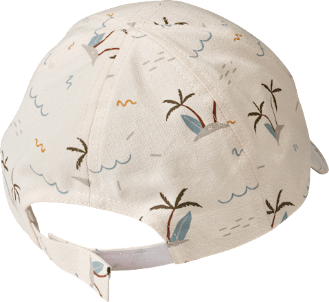 Basecap mit Palmen-Muster, weiß, Gr. 52/53 PUSBLU