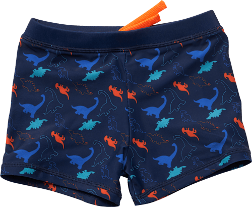 Badehose mit Dino-Muster, blau, Gr. 122/128 PUSBLU