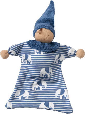 Püppchen mit Elefanten-Muster, blau ALANA