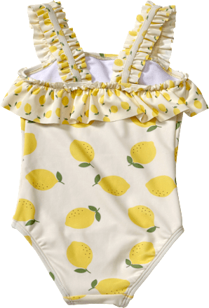 Badeanzug mit Zitronen-Muster, gelb & weiß, Gr. 86/92 PUSBLU