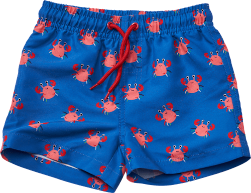 Badehose mit Krebs-Muster, blau, Gr. 110/116 PUSBLU