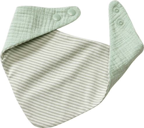 Halstuch zum Wenden mit Musselin, grün ALANA