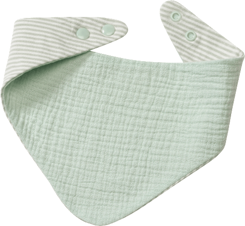 Halstuch zum Wenden mit Musselin, grün ALANA