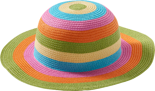 Strohhut mit Ringeln, bunt, Gr. 52/53 PUSBLU