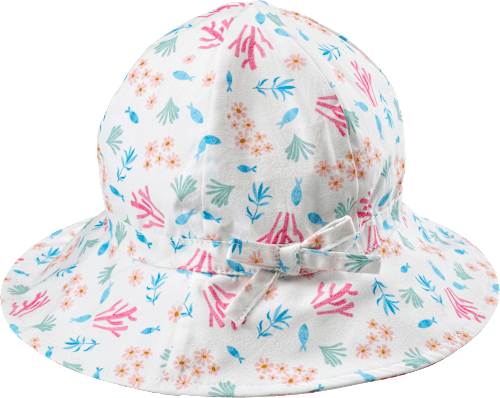 Hut mit Blumen-Muster, weiß, Gr. 50/51 ALANA