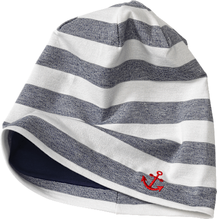 Mütze mit Ringeln, blau & weiß, Gr. 50/51 ALANA