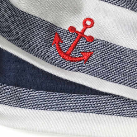 Mütze mit Ringeln, blau & weiß, Gr. 50/51 ALANA