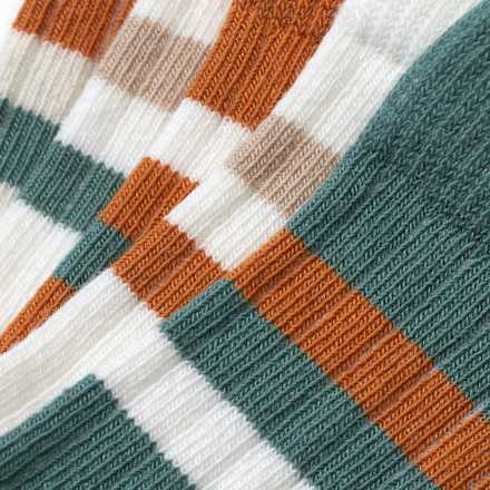 Socke mit Ripp-Struktur, grün + gelb + weiß, Gr. 23/26 PUSBLU