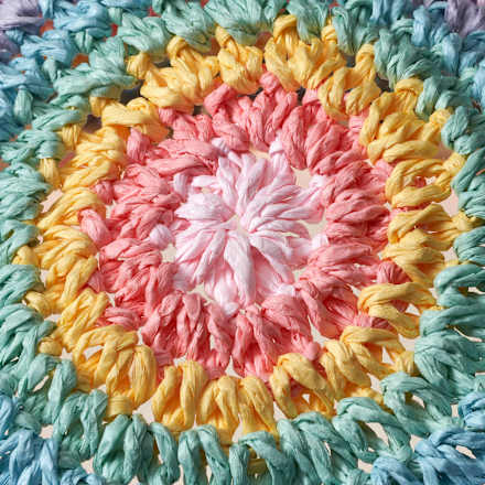 Strohhut in Regenbogen-Farben, bunt, Gr. 52/53 PUSBLU