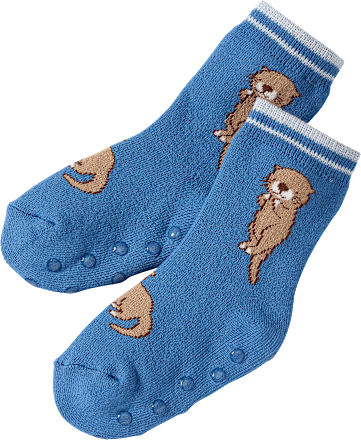 ABS Socken mit Otter-Motiv, blau, Gr. 18/19 ALANA