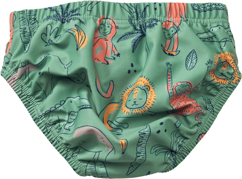 Schwimmwindel mit Tier-Muster, grün, Gr. 74/80 PUSBLU