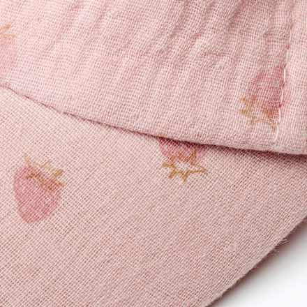 Basecap aus Musselin mit Erdbeeren-Muster, rosa, Gr. 52/53 PUSBLU