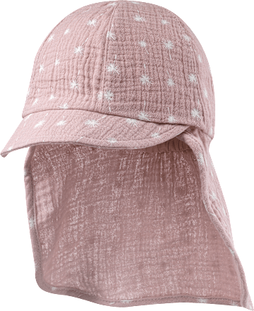 Schirmmütze aus Musselin mit Pusteblumen-Muster, rosa, Gr. 50/51 ALANA