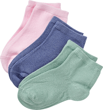 Sneaker Socken, rosa + blau + grün, Gr. 31/33 ALANA