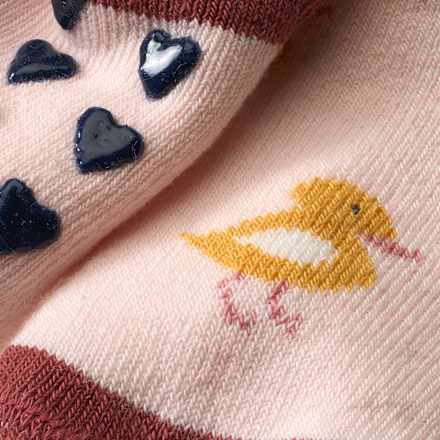 ABS Socken mit Küken-Motiv, rosa, Gr. 23/26 ALANA