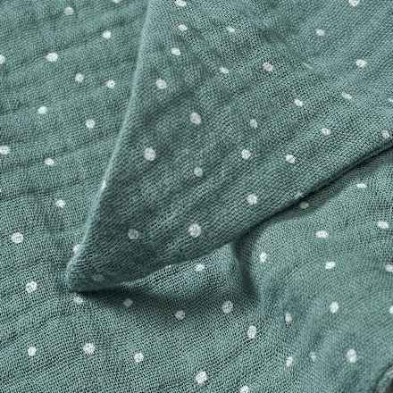 Schal aus Musselin mit Punkten, blau, ca. 95 x 47 cm ALANA