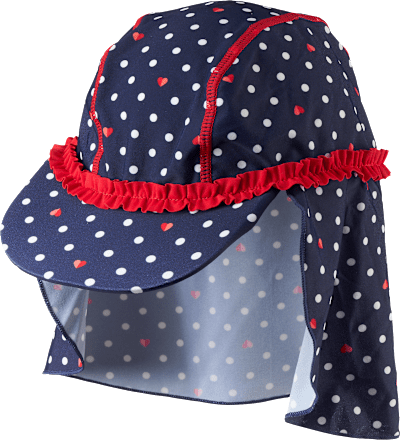 Bademütze mit Punkte-Muster, blau, Gr. 52/53 PUSBLU