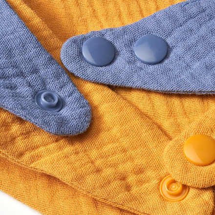 Halstücher aus Musselin, gelb + blau ALANA