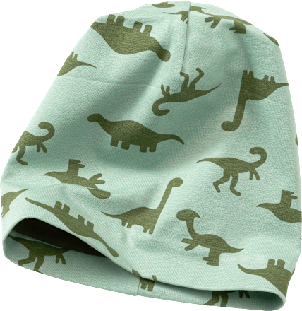 Mütze zum Wenden mit Dino-Muster, grün, Gr. 54/55 ALANA
