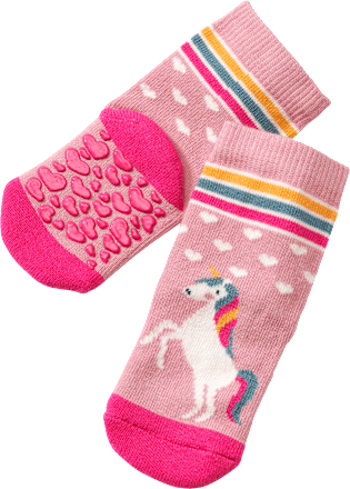 ABS Socken mit Einhorn-Motiv, rosa, Gr. 18/19 ALANA