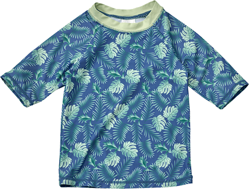 UV Shirt mit Pflanzen-Muster, blau, Gr. 122/128 PUSBLU