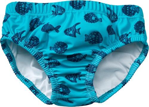 Schwimmwindel mit Fisch-Muster, blau, Gr. 74/80 PUSBLU