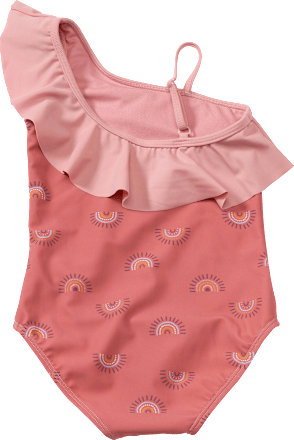 Badeanzug mit Regenbogen-Muster, rosa, Gr. 122/128 PUSBLU