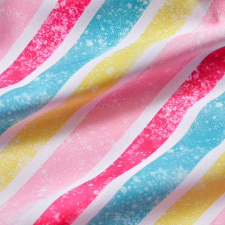 Badeanzug mit Ringeln, blau, Gr. 122/128 PUSBLU