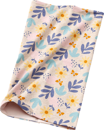 Loop Schal mit Blumen-Muster, beige ALANA