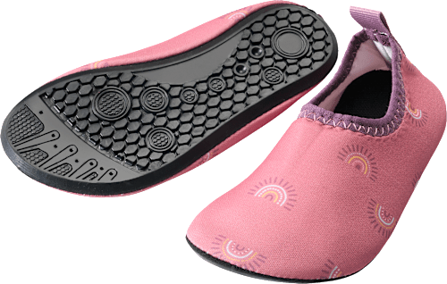 Badeschuhe mit Regenbogen-Muster,  rosa, Gr. 25/26 PUSBLU