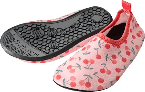 Badeschuhe mit Kirsch-Muster, rosa, Gr. 21/22 PUSBLU