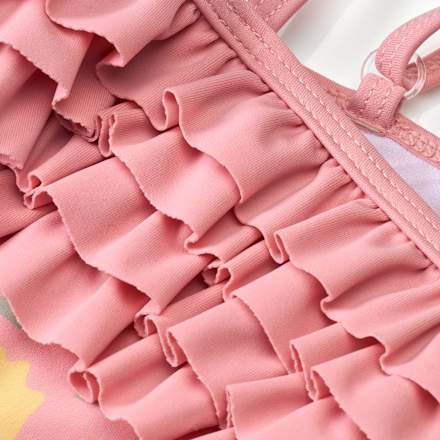 Badeanzug mit Tulpen-Muster, rosa, Gr. 98/104 PUSBLU