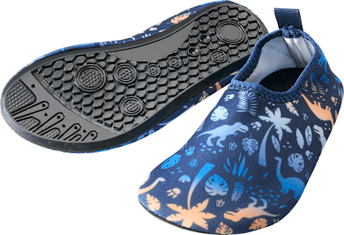 Badeschuhe mit Dino-Muster, blau, Gr. 23/24 PUSBLU